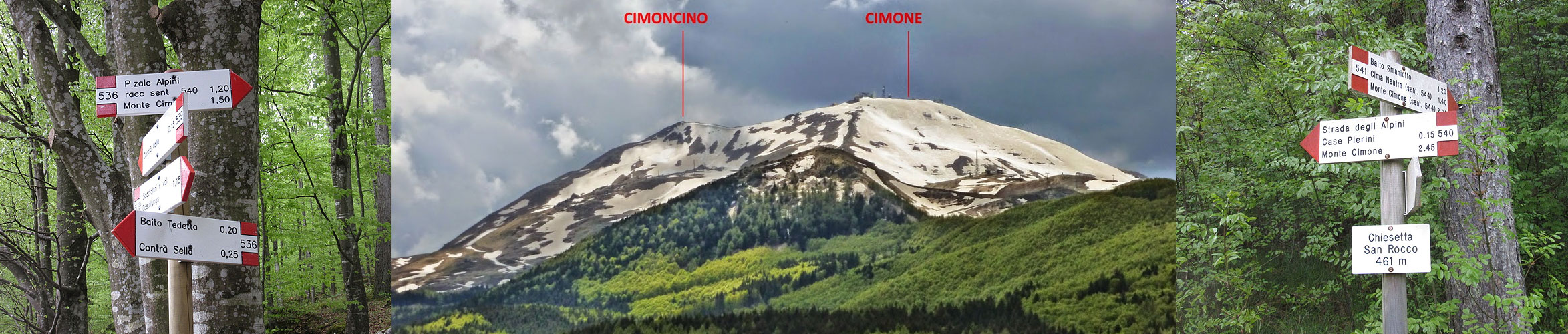 LE VIE DI ACCESSO AL MONTE CIMONE